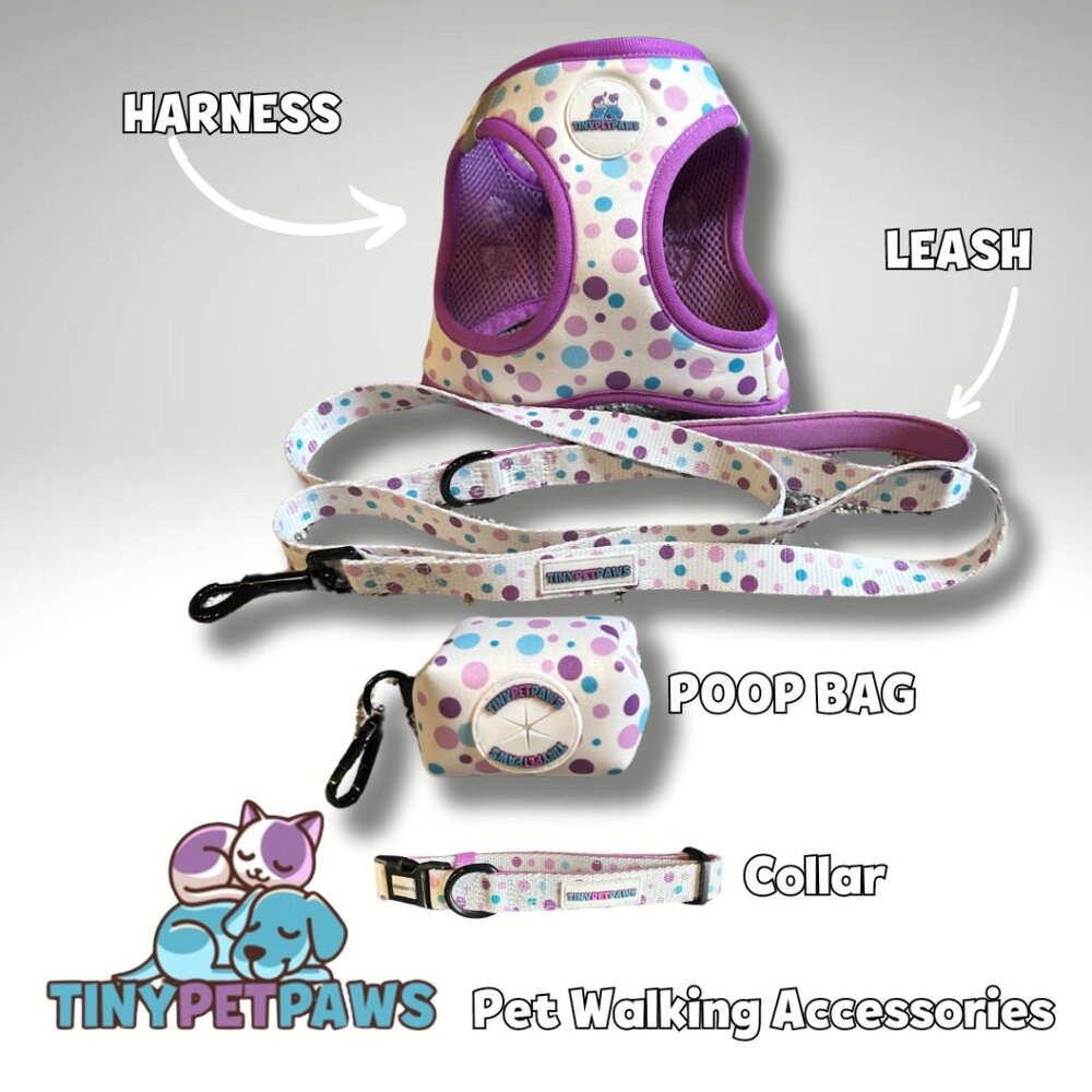 NEW Purple Pet Harness Set | XS–XL | Fast 24-Hour Shipping | Jazzy Pet Paws - Picture 3 of 10
